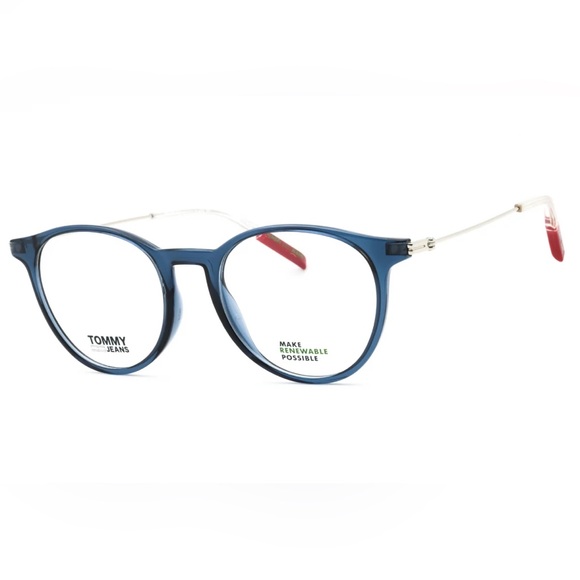 New Unisex Tommy Hilfiger Eyeglasses TJ 0078 0PJP 00 Transparent Blue 49mm